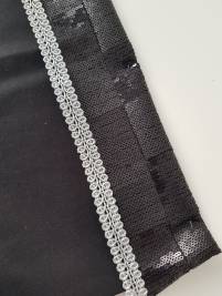 Bandagierunterlagen 31 Schwarz Pailletten silber Borte